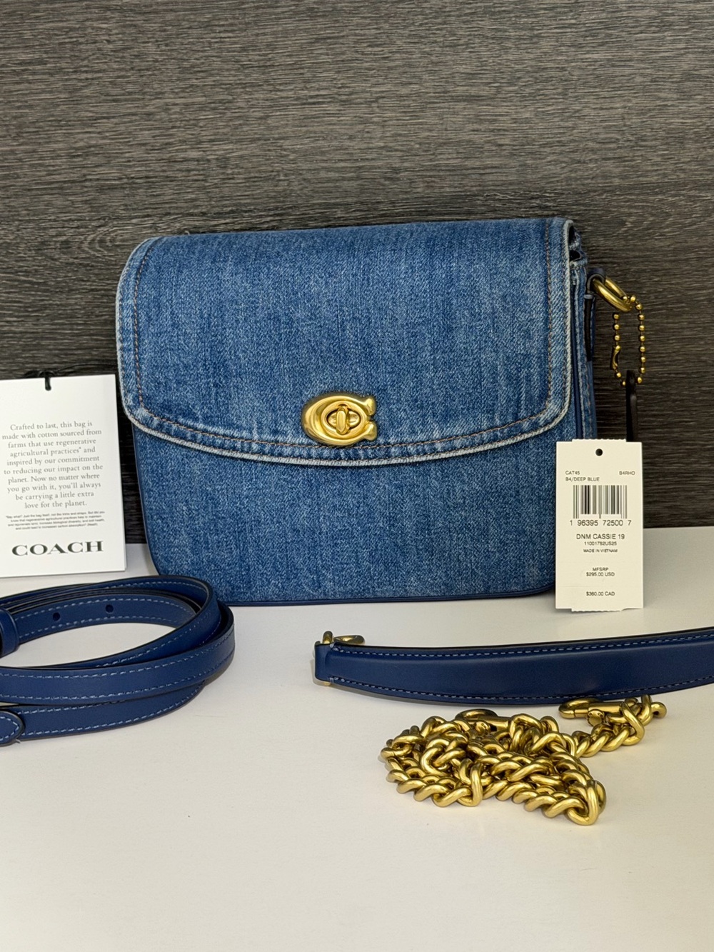 COACH Denim Cassie 19 Crossbody Bag
